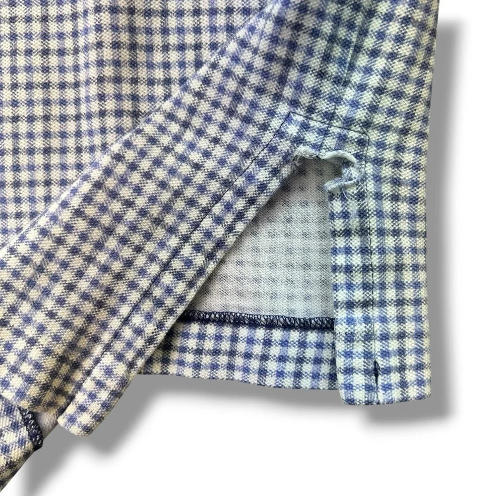 Polo Ralph Lauren Vintage Shirt Mens XL Blue Purple Checkered Pony Logo 90s Y2K